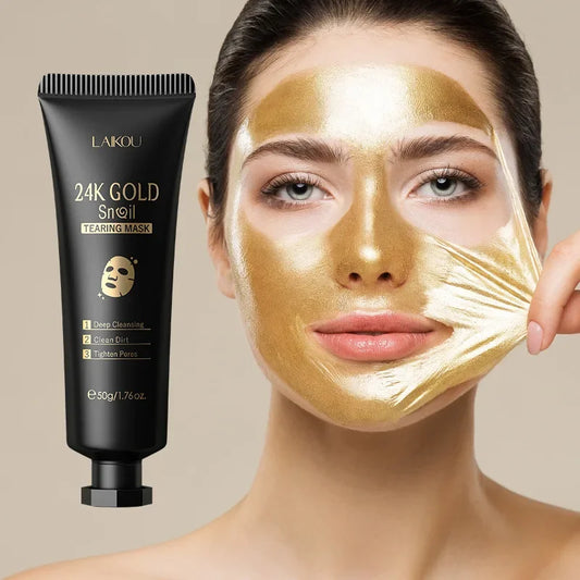 24K Gold Snail Collagen Peel Off  Face Mask -Luxurious Firming & Rejuvenating Treatment for Radiant, Youthful Skin